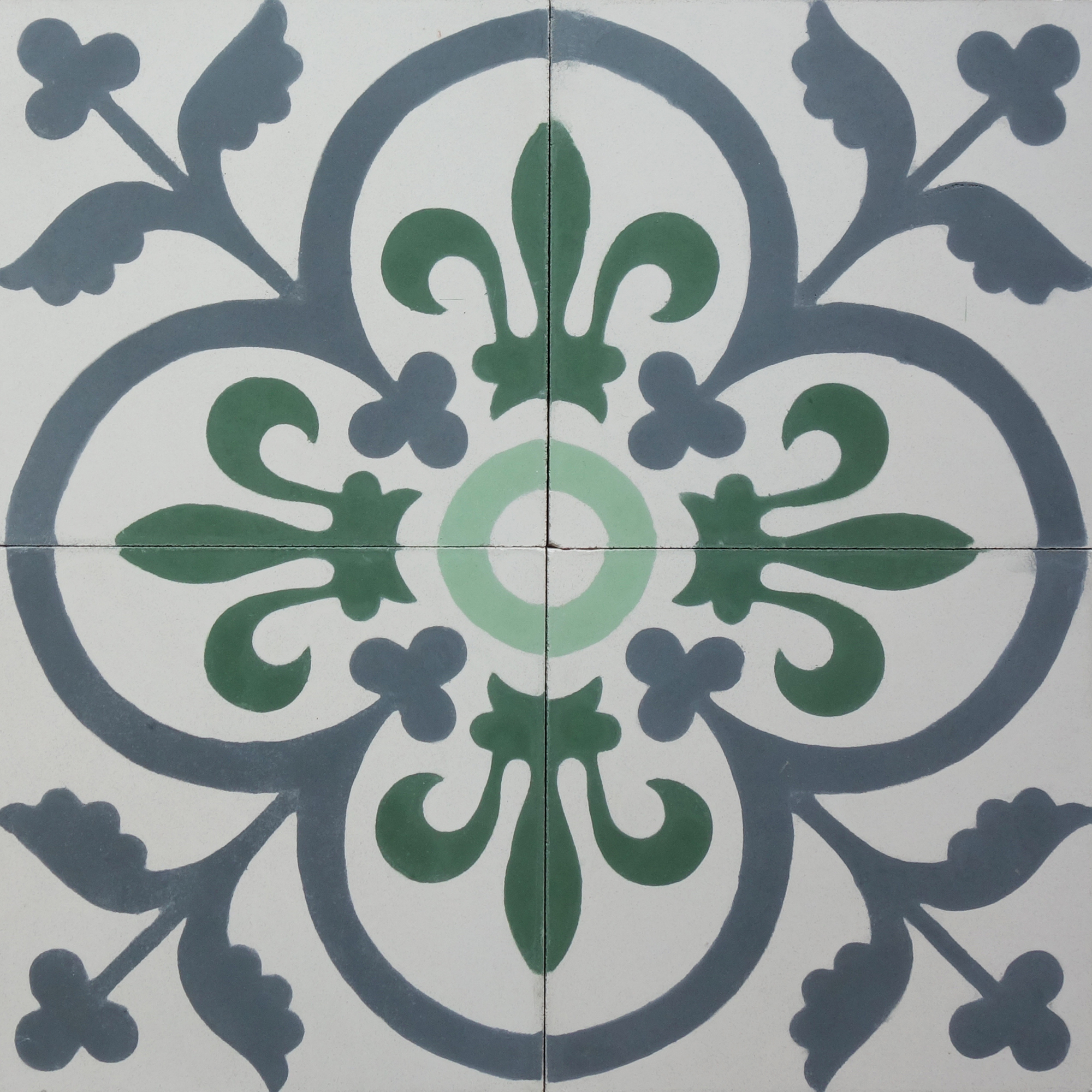 Madrid Green Encaustic Cement Tiles